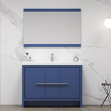 Blossom 014 48 25D C Milan 48" Freestanding Bathroom Vanity With Double Sink - Navy Blue