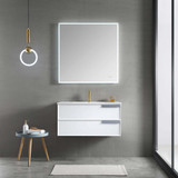 Blossom 020 36 01 A Sofia 36" Floating Bathroom Vanity With Acrylic Sink - White