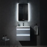 Blossom V8018 24 23 A MT12 Jena 24" Floating Wall Hung Bathroom Vanity With Acrylic Sink, Metal Legs - White