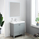 Blossom 023 30 15 A Lyon 30" Freestanding Bathroom Vanity With Acrylic Sink - Grey