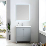 Blossom 023 30 15 C Lyon 30" Freestanding Bathroom Vanity With Ceramic Sink - Grey