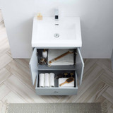 Blossom 023 24 15 C Lyon 24" Freestanding Bathroom Vanity With Ceramic Sink - Grey