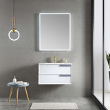 Blossom 020 30 01 C Sofia 30" Floating Bathroom Vanity With Ceramic Sink - White