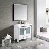 Blossom 024 36 01 C Birmingham 36" Freestanding Bathroom Vanity With Ceramic Sink - White