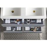 Blossom 018 48 24 A MT12 Jena 48" Floating Bathroom Vanity With Acrylic Sink, Metal Legs - Grey