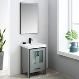 Blossom 024 24 15 A Birmingham 24" Freestanding Bathroom Vanity With Acrylic Sink - Grey