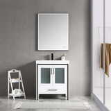 Blossom  024 30 01 A Birmingham 30" Freestanding Bathroom Vanity With Acrylic Sink - White