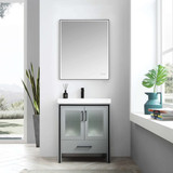 Blossom  024 30 15 C Birmingham 30" Freestanding Bathroom Vanity With Ceramic Sink - Grey