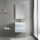 Blossom Jena 24" Floating Bathroom Vanity With Ceramic Sink - Grey - V8018 24 24 C