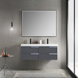 Blossom 020 48 15 A Sofia 48" Floating Bathroom Vanity With Acrylic Sink - Grey