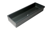 ALFI 48" x 18" Black Matte Above Mount Fireclay Bathroom Trough Sink - AB48TRBM