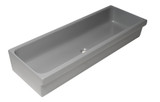 ALFI 48" x 18" Grey Matte Above Mount Fireclay Bathroom Trough Sink - AB48TRGM