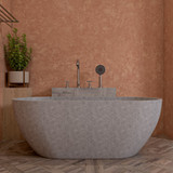 ALFI 59" Solid Concrete Oval Freestanding Bathtub - ABCO59TUB
