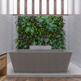 Alfi ABCO71TUB 71" Solid Concrete Rectangular Freestanding Bathtub