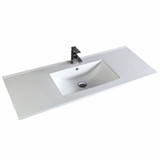 Fine Fixtures VE4818W White 48 Inch x 19 Inch Ceramic Vanity Sink