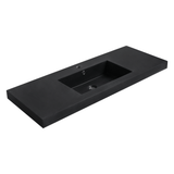 Fine Fixtures 48" X 18" Vanity Sink Gel Coated Single Sink 2.5" Thick - Matte Black - VET4818BL-S