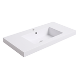 Fine Fixtures 36" X 18" Vanity Sink Gel Coated 2.5" Thick Edge - White - VET3618W