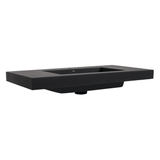 Fine Fixtures VET3618BL 36" X 18" Vanity Sink Gel Coated 2.5" Thick Edge  - Matte Black