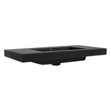 Fine Fixtures 36" X 18" Vanity Sink Gel Coated 2.5" Thick Edge - Matte Black - VET3618BL