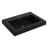 Fine Fixtures 30" X 18" Vanity Sink Gel Coated 2.5" Thick Edge - Matte Black - VET3018BL