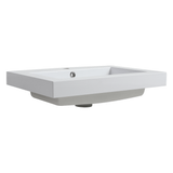 Fine Fixtures Thick Edge 24" X 18" Vanity Sink Gel Coated 2.5" - White - VET2418W