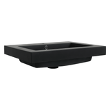 Fine Fixtures Thick Edge 24" X 18" Vanity Sink Gel Coated 2.5" - Matte Black - VET2418BL