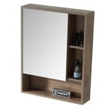 Fine Fixtures Shawbridge Medicine Cabinet 24 Inch Wide - Shadow Grey, Left Hand - SHMC24GR-L