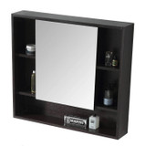 Fine Fixtures Shawbridge Medicine Cabinet with Open Shelves - 36" Wide - Black Straight - SHMC36BL