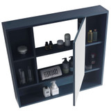 Fine Fixtures Shawbridge Medicine Cabinet with Open Shelves - 36" Wide - French Blue - SHMC36FB