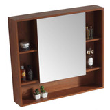 Fine Fixtures Shawbridge Medicine Cabinet with Open Shelves - 36" Wide - Spicy Walnut - SHMC36WA