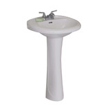 Fine Fixtures 4"Cc 22 X 18 Prestige Pedestal Lavatory Sink - White - PR2218W