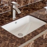 Fine Fixtures Undermount 18 X 12 Lavatory Sink With Clips - White - UM1812W
