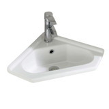 Fine Fixtures Englewood Corner Vanity Sink Top - White - 22 Inch Outer / 16 3/4" Inside - VEEN22W
