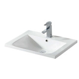 Fine Fixtures VT2418W Vanity Sink Top 24 Inch X 18 Inch - White