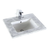 Fine Fixtures Carrara White Marble Quartz Countertop For 20" Vanity - VMT20WC