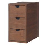 Fine Fixtures Shawbridge Cabinet Unit with Three Drawers - 8" Wide x 14" Deep x 16" H - Spicy Walnut