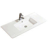 Fine Fixtures China Sink With Integrated Countertop For Sundance 40" Wide - White - VESU40W