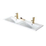 Fine Fixtures Vanity Top with Sink & Countertop 48" W x 18" D - White Double Bowl - VT4818DBW