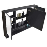 Fine Fixtures Venezian Medicine Cabinet 45 Inch Wide - Matte Black - VNMC45BL