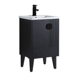 Fine Fixtures VN20BL Venezian Vanity Cabinet 20" Wide - Matte Black