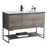 Fine Fixtures Urbania Vanity Cabinet 48" Wide - 3 Door /Shelf Classic Gray