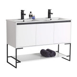 Fine Fixtures Urbania Vanity Cabinet 48" Wide - 3 Door /Shelf White
