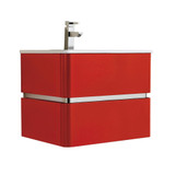 Fine Fixtures SU24RD Sundance Collection Wall Hung Vanity Cabinet 24" Wide - Red