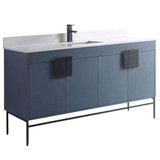 Fine Fixtures SH60FB Shawbridge Vanity Cabinet 60" Wide - French Blue