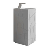 Fine Fixtures Springhill Pedestal Sink - With Design Solid Surface - Gray - 15 inch - SPD1518GR