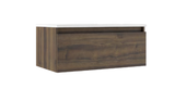 Lucena Box Single Drawer Wall Mount Vanity - Sink on Left Side 32" W x 11" H x 18" D - Valenti Color - 88886