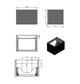 Lucena Bari 24 Inch Single Drawer Wall Mounted Floating Vanity Cabinet Only - Avio Color - 87241