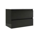 Lucena Bath Box Collection 32" Two Drawer Vanity - Sink on Left Side - Grey/Ceniza Highgloss