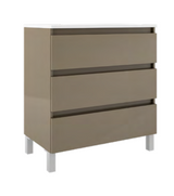 Lucena Bath 84441 24" 3 Drawer Tortora Highgloss Box Vanity