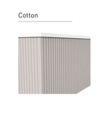 Lucena Bari Single Drawer Wall Mounted Floating Vanity Cabinet Only, for Left Side Sink 40" W x 16" H x 18" D - Cotton Color - 70836